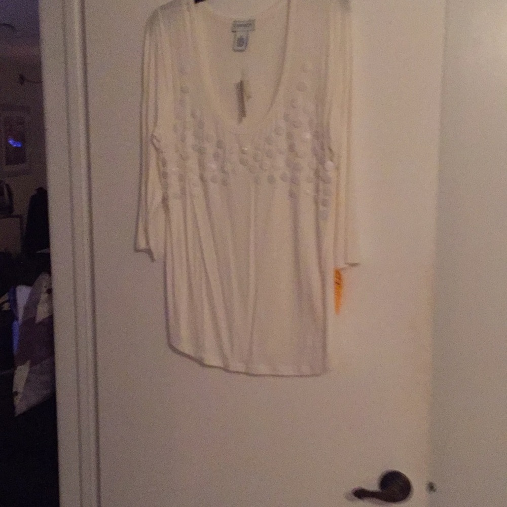 White Tunuc w/sequins